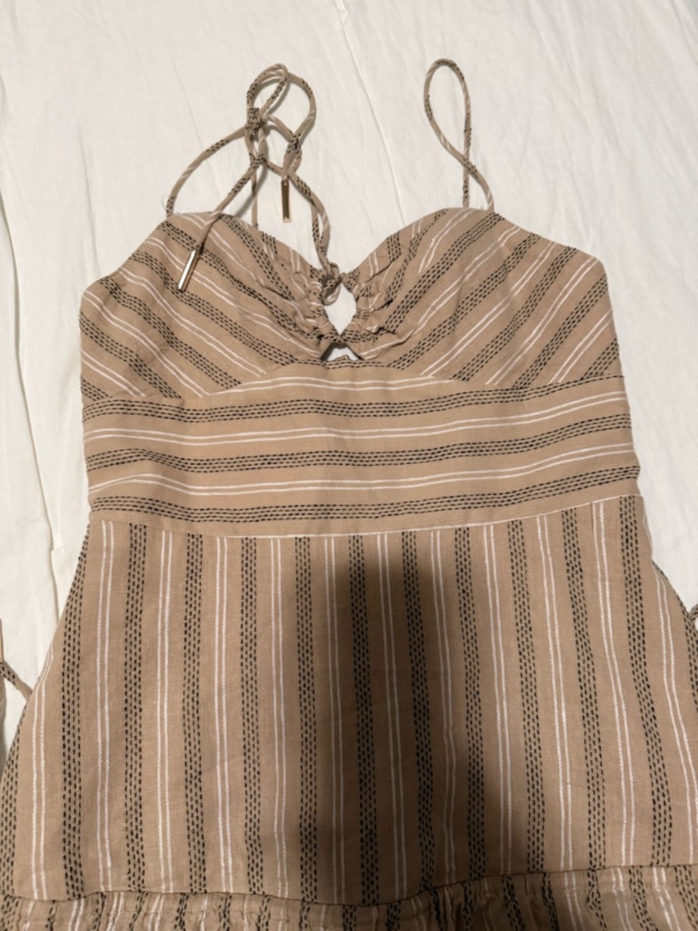 SIGNIFICANT OTHER
JORDAN DRESS - ALMOND/ BLACK STRIPE - Picture 13 of 16
